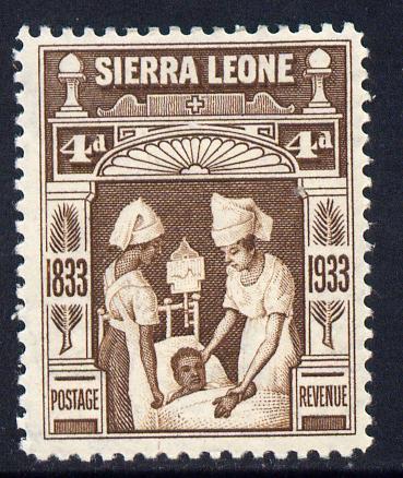 Sierra Leone 1933 KG5 Wilberforce & Abolition of Slav...