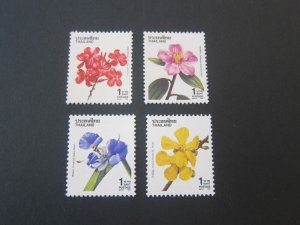 Thailand 1991 Sc 1417-20 flower set MNH