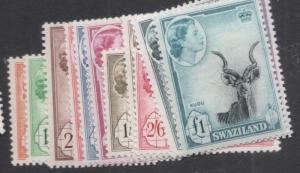 Swaziland SG 53-64 MOG, many low values are MNH (8dfe)