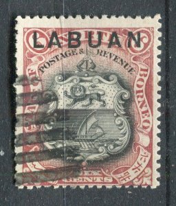 NORTH BORNEO; LABUAN 1897 early classic Pictorial issue fine used 6c. value