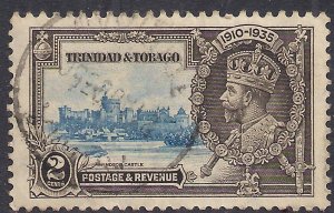 Trinidad & Tobago 1935 KGV 2ct Silver Jubilee used SG 239 ( H183 ) 