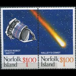 NORFOLK IS. 1986 - Scott# 381 Comet Set of 2 NH no gum