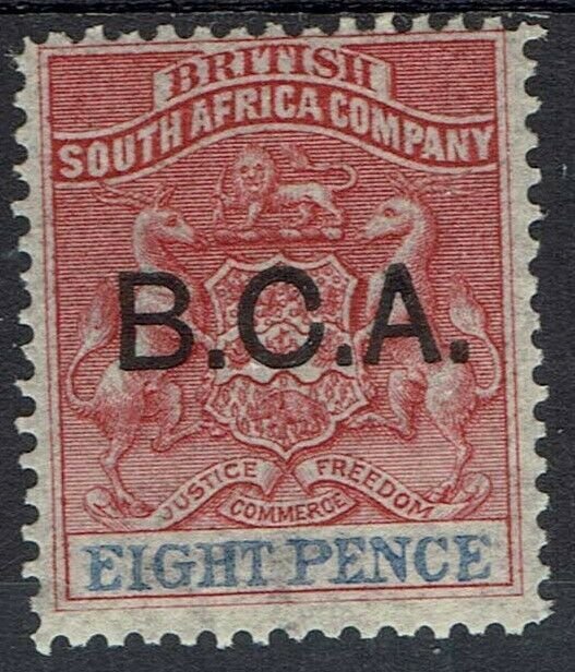 BRITISH CENTRAL AFRICA NYASALAND 1891 ARMS OVERPRINTED 8D 