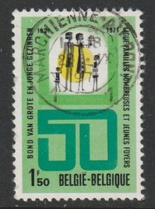 1971 Belgium - Sc 812 - used VF - 1 Single - Large Families League