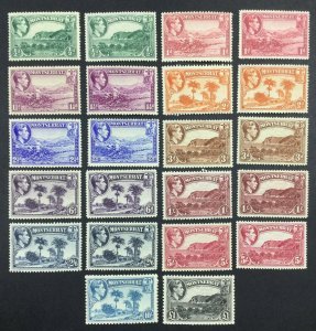 MOMEN: MONTSERRAT SG #101-112,101a-110a P13,14 1938 MINT OG H £360 LOT #61901