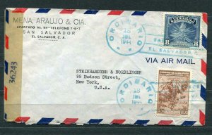 El Salvador 1944 Cover Censored #36243 from Salvador to USA  6871