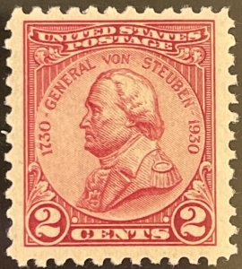 Scott #689 1930 2¢ Baron von Steuben unused HR