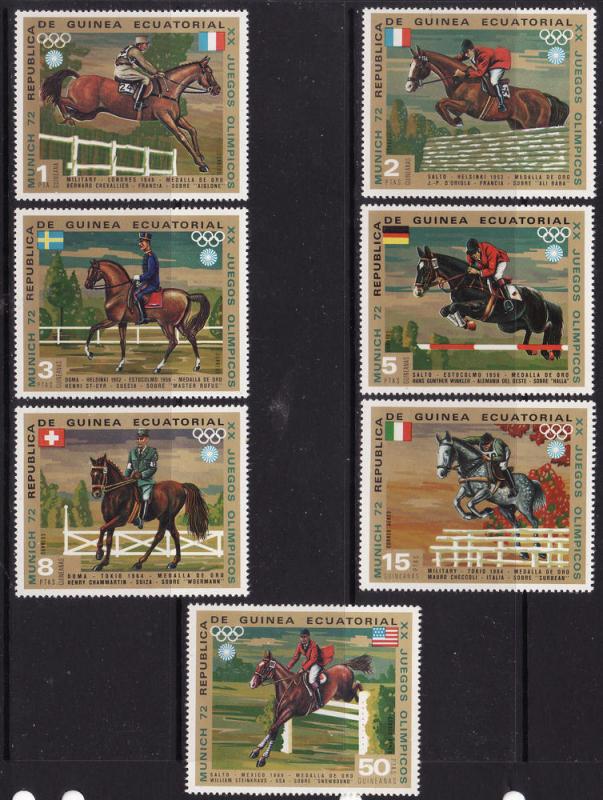 Equatorial Guinea Michel #126-32 F-VF Mint NH ** Horses