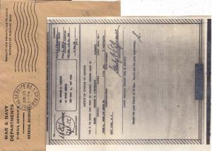 United States A.P.O.'s War and Navy Departments V-Mail Service 1944 U.S. Post...