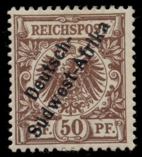 GERMAN SOUTHWEST AFRICA #6, 50pf red brown, og, LH, VF, Scott $225.00