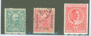 Montenegro #62/69/106  Multiple