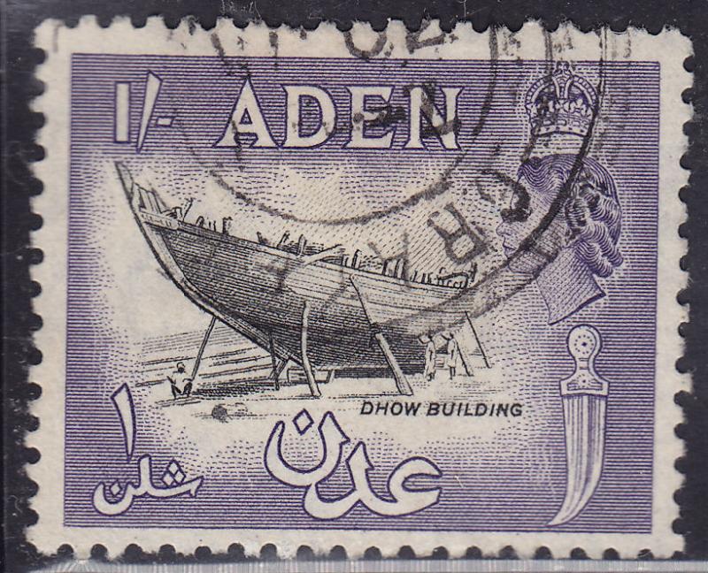 Aden 55a USED 1955 Dhow Building