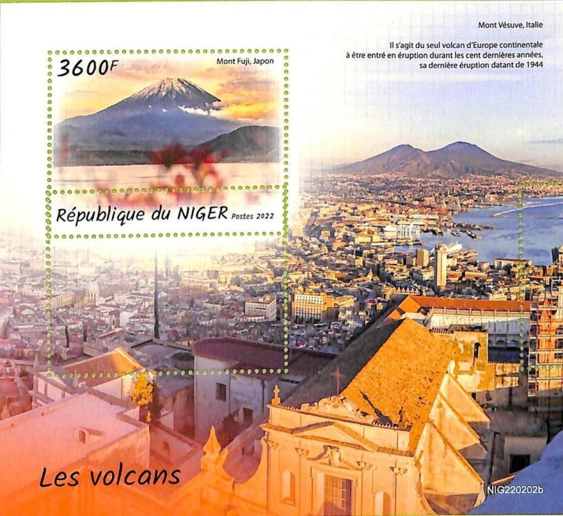 A9218 - NIGER - MISPERF ERROR Stamp Sheet - 2022 - Vulcans, Nature-