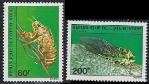 Ivory Coast 565-66 MNH 1980 set (an7495)