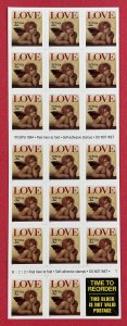 3030 a LOVE CHERUB Pane of 20 US 32$¢ denominated Stamps MNH 1999 B2222