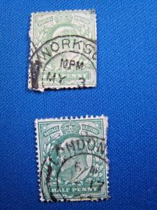 GREAT BRITAIN  -  SCOTT #127b & 127d  -  Used      (brig) 