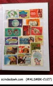 COLOURFUL COLLECTION OF CUBA STAMPS IN SMALL STOCK BOOK - 360 USED STAMPS