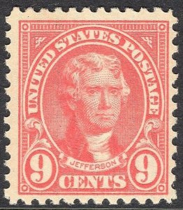 #561 VF MNH OG-9¢ JEFFERSON NICE PERF 11 Series (REM #561-7)