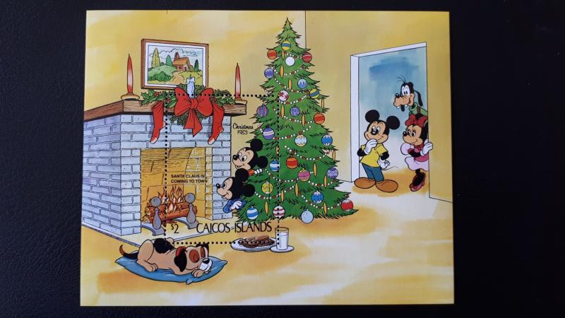 Disney - Caicos Islands 1983. - Christmas ** MNH Block