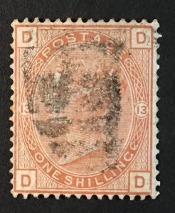 Great Britain Sc. #87 used, plate 13