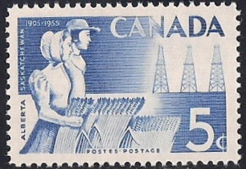 Canada #355 5 cent Alberta - Saskatchewan mint OG NH VF-XF