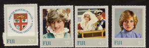 Fiji 470-3 MNH Princess Diana 21st Birthday, Crest, Flag