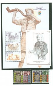 St. Vincent #216-219/2639-2640 Mint (NH) Souvenir Sheet (Scouts)