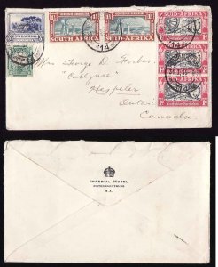 South Africa cover  #14285-Pietermaritzburg 31 1 1939-to Canada-