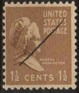 US 805 (used) 1½¢ Martha Washington, bister brown (1938)