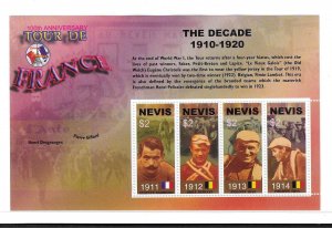 Nevis 2003 Tour de France Bicycle Race Cent Sheet Sc 1344 MNH C17