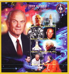 PALAU 1998 RETURN to SPACE / JOHN GLENN 2 M/S + 2 S/S  VF/NH(**)