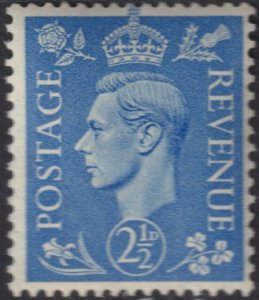 SC # 239a GB 1937 -1939 KGVI 2½ pence mint never hinged wmk sideways $77.50 St#4