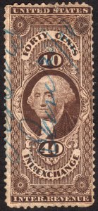 1862, US 40c, Inland Exchange, Used, Sc R53c