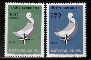 TURKEY Scott 1905-1906  MNH** NATO stamp set