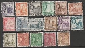 MALTA #246-62 MINT AND USED COMPLETE