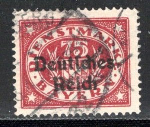 German States Bavaria Scott # O61, used, exp h/s, Mi # DR43