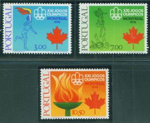 PORTUGAL Scott 1291-3 Montreal Olympics 1976 set CV $3.80