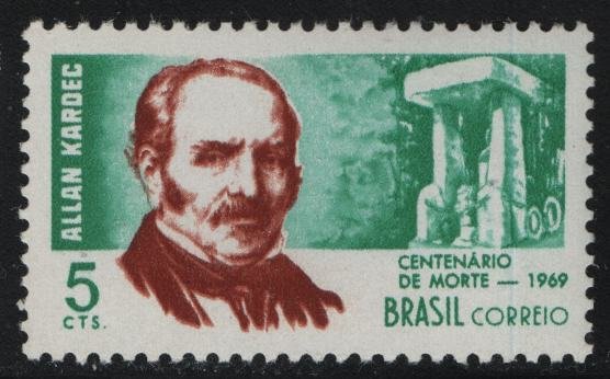 BRAZIL, 1118, MNH, 1969, ALLAN KARDEC