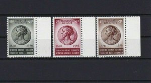 BELGIUM 1956 QUEEN ELISABETH 80th B/DAY STAMPS  SET MINT NEVER HINGED REF R 2817