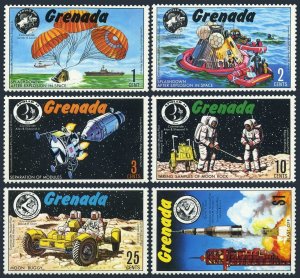 Grenada 421-426, MNH. Michel 406-411. Apollo 13-15 flights.Rocket blastoff,1971.