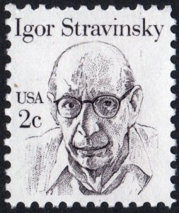 SC#1845 2¢ Great Americans: Igor Stravinsky Single (1982) MNH