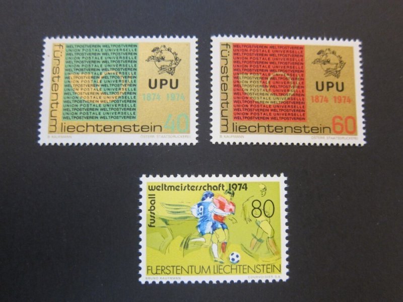 Liechtenstein 1974 Sc 549-51 set MNH