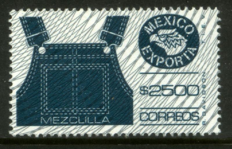 MEXICO Exporta 1601 $2500P Overalls w/Burelage Paper 10 MINT, NH. VF.