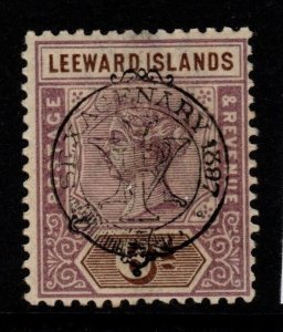 LEEWARD ISLANDS SG13 1897 6d DULL MAUVE & BROWN MTD MINT