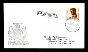 1976 US Paquebot / SS African Dawn / East London - L14319