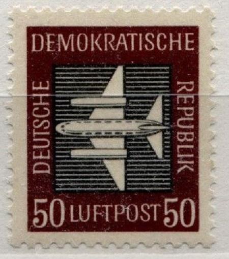 Germany DDR C4 Stylized Plane 1957 Used Postmarked stamps.