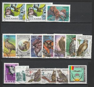 Uccelli Rapaci Raubvogel Birds of Prey Used Lot 15616-
