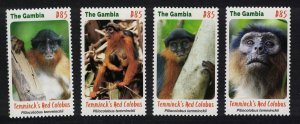 Gambia Red Colobus Monkey WWF 4v 2016 MNH