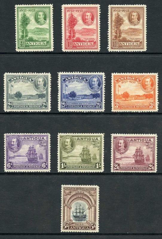 ANTIGUA SG89/90 Tercentenary Set of 10 M/M