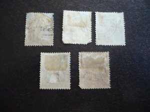 Stamps - France - Scott#81,86,91,92,101 - Used Part Set of 5 Stamps